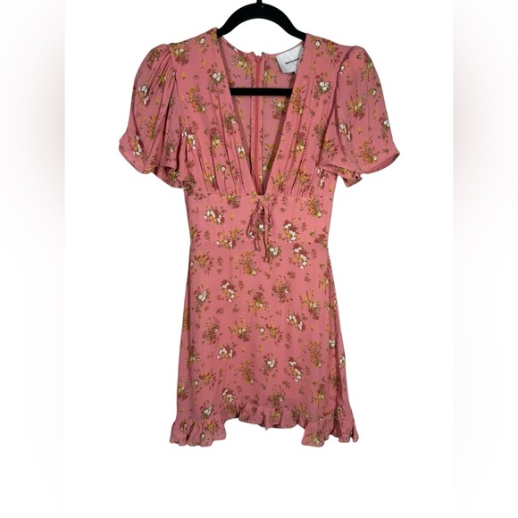 Reformation Mya Floral Puff Sleeve Dress Size 0 - Picture 2 of 8